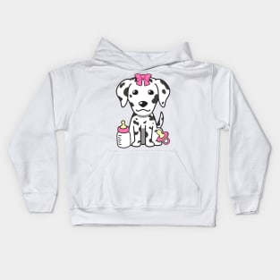 Cute dalmatian is a baby - girl Kids Hoodie